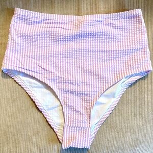 J.Crew lavender high waisted seersucker bikini bottoms